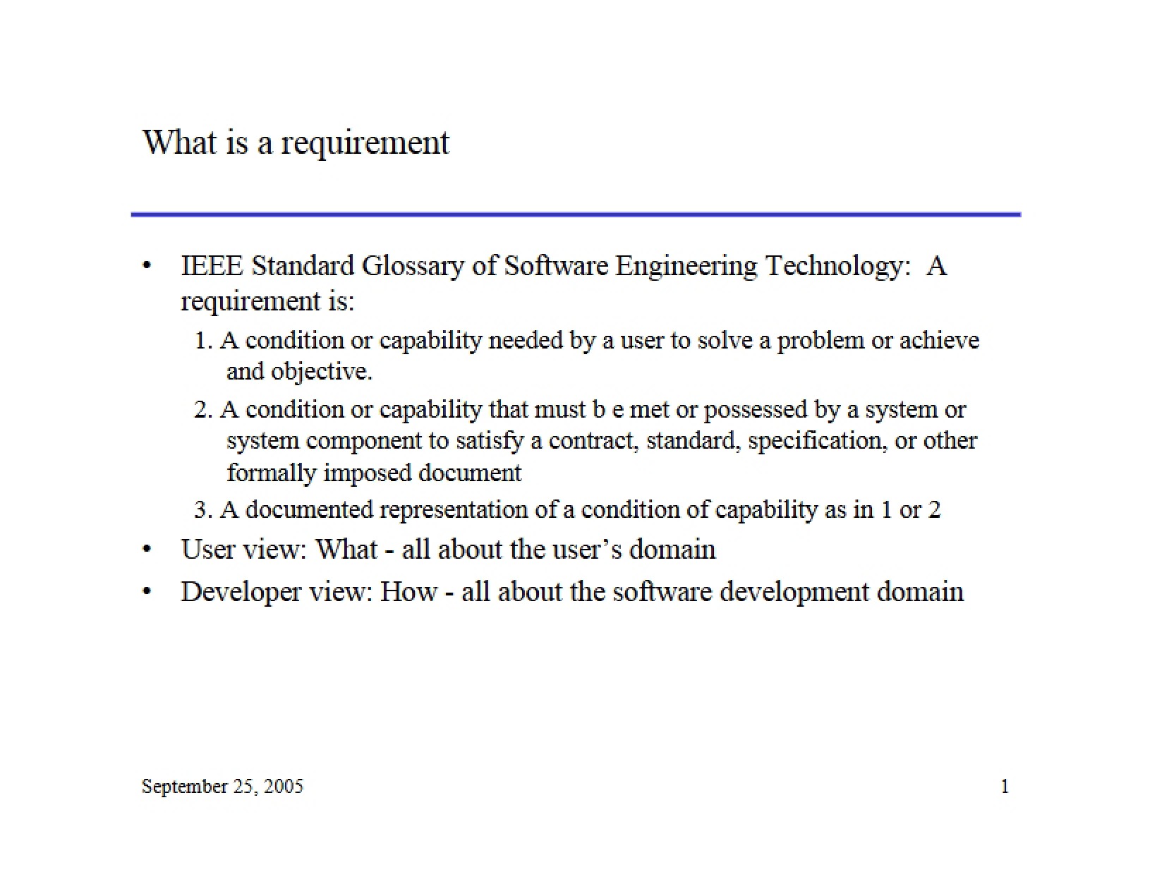 Third Lecture Software Requirements