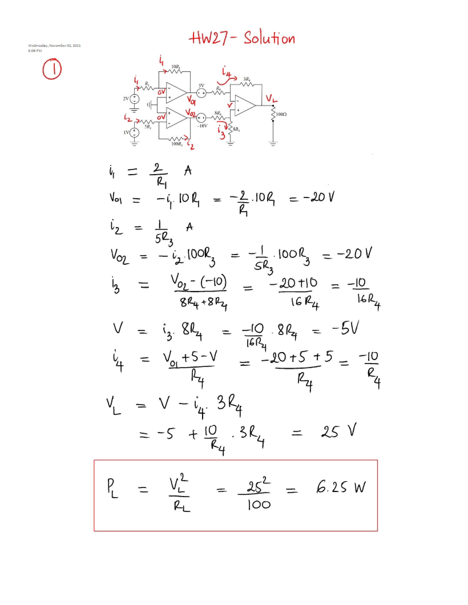 Solutions for Assignment Twenty-Seven