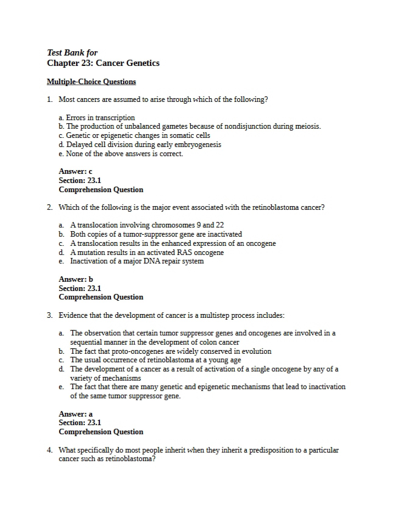Chapter 23 Principles of Genetics