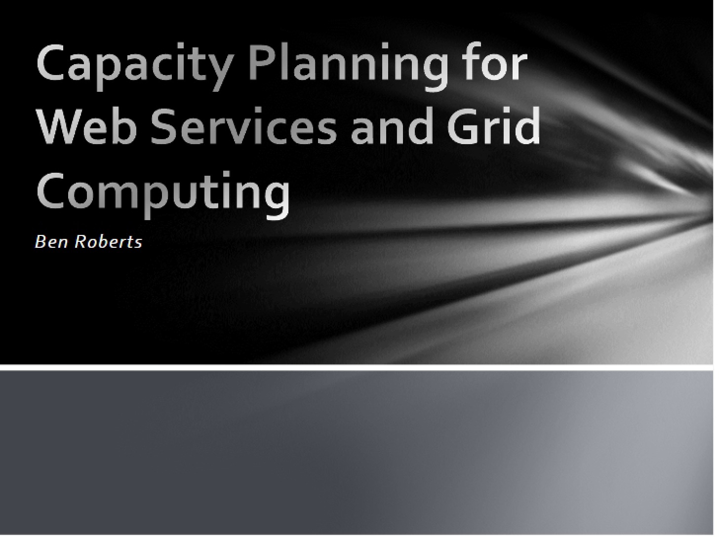 Planning for Capacity