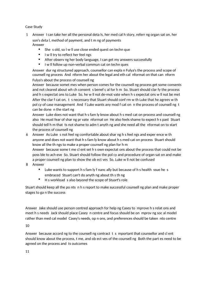 Submission - CHCCSL001 Case Study