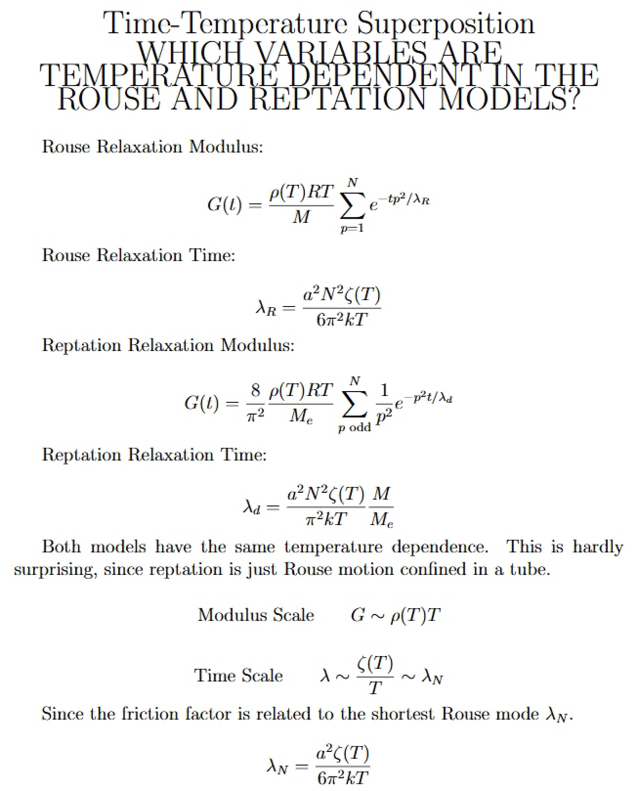 Superposition of Time and Temperature