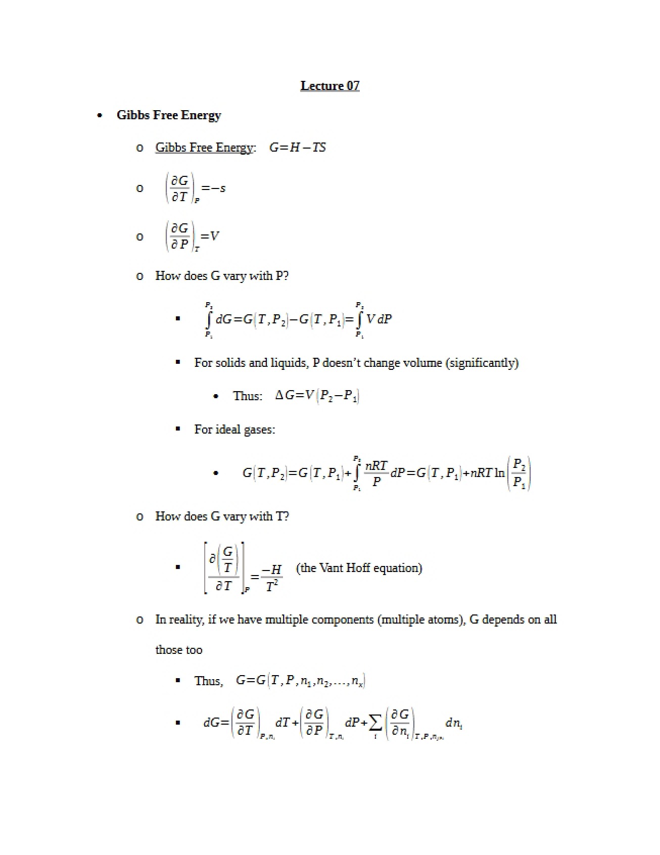 Seventh Lecture