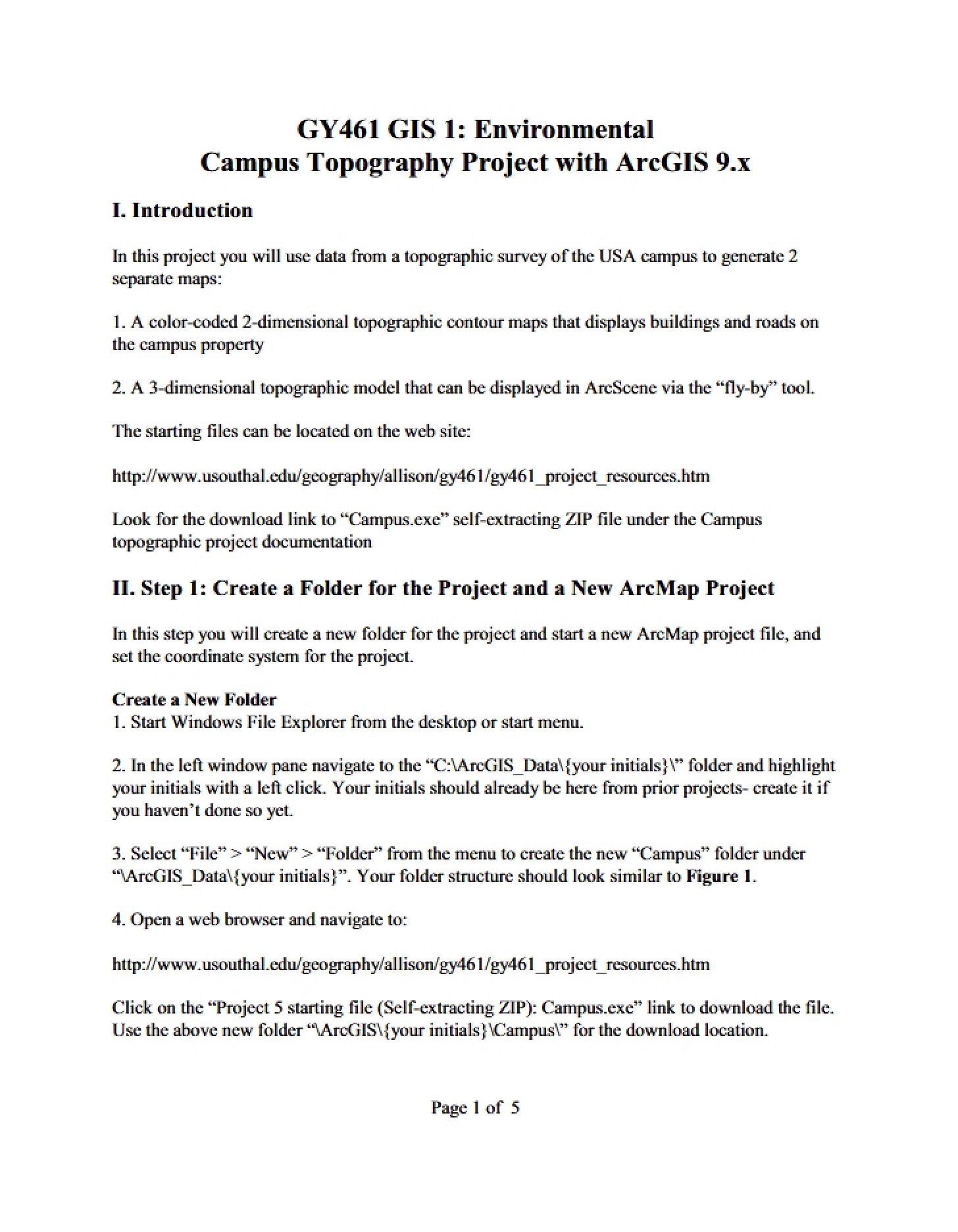 Topography Project for Campus Environment