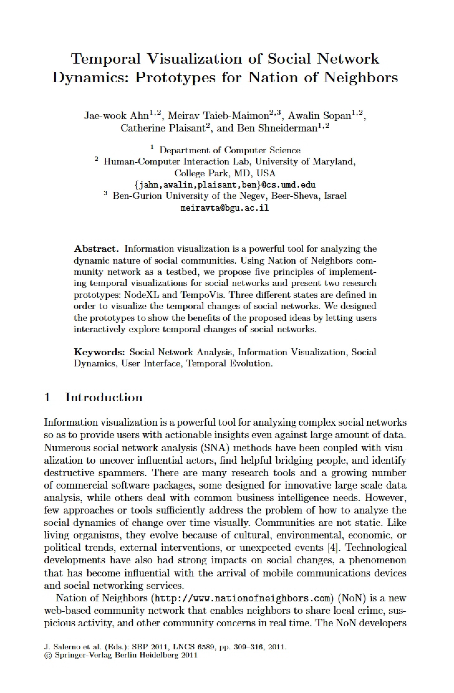 Social Network Dynamics Temporal Network Visualization