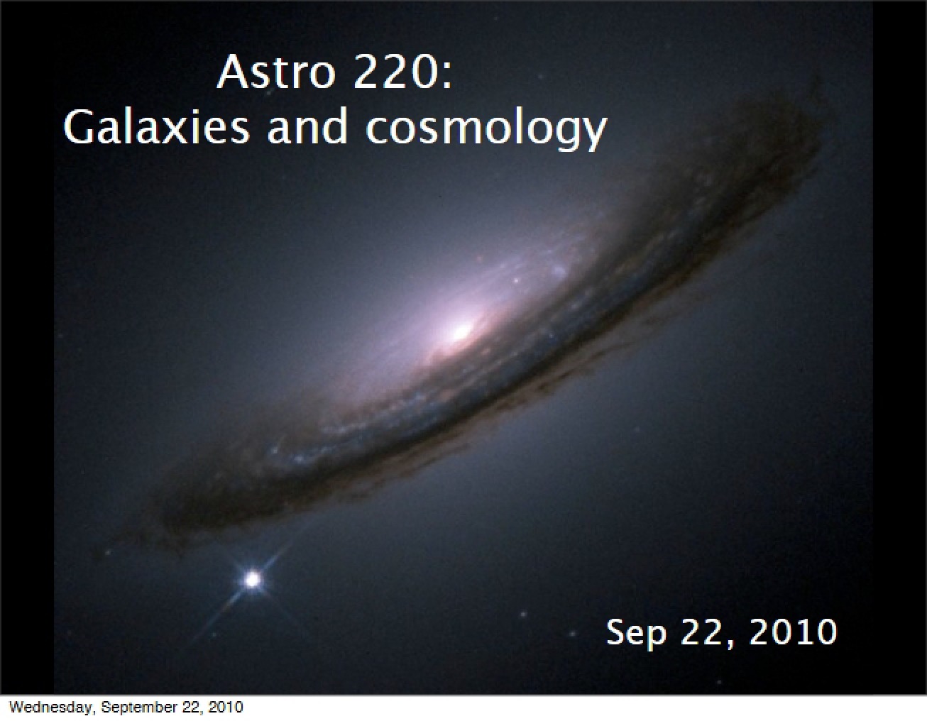 Galaxies and Cosmology for Astro 220