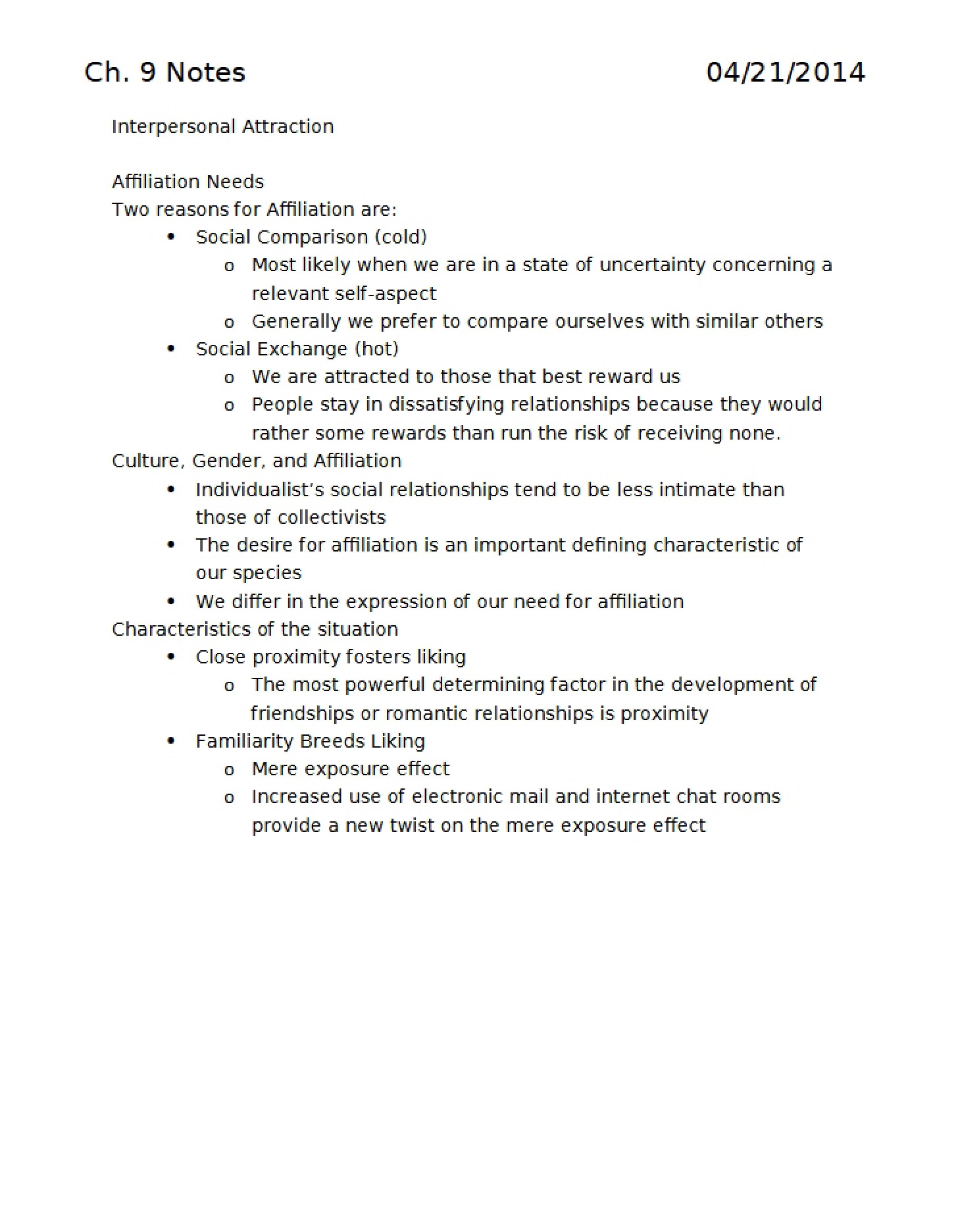 Notes for Chapter Nine