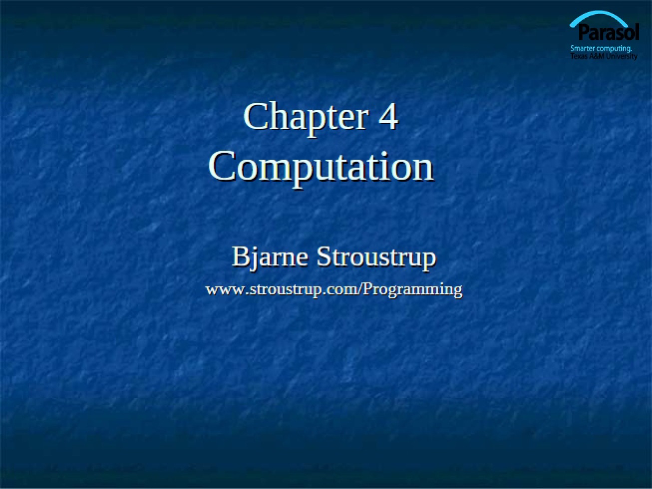 Fourth Chapter An Introduction to Computation