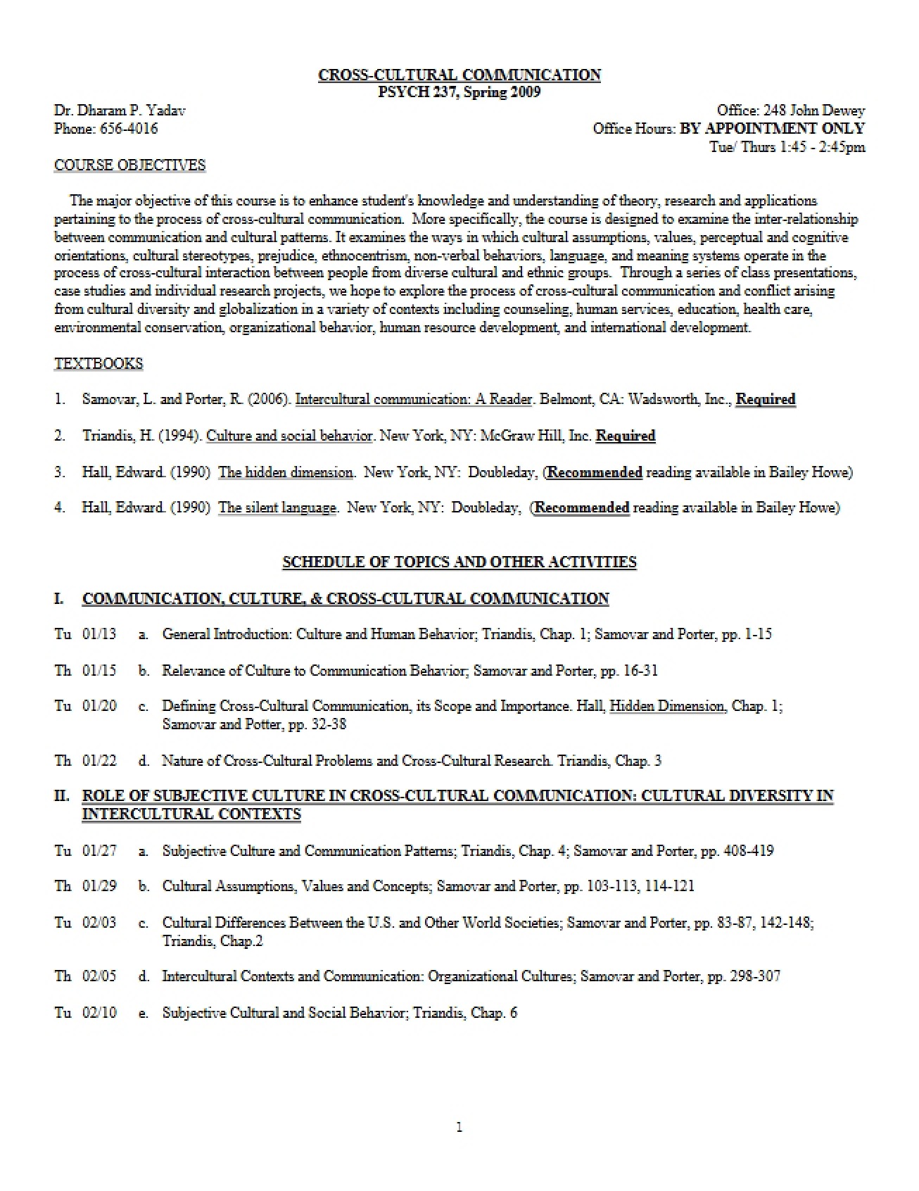 Communication Theories Course Guide