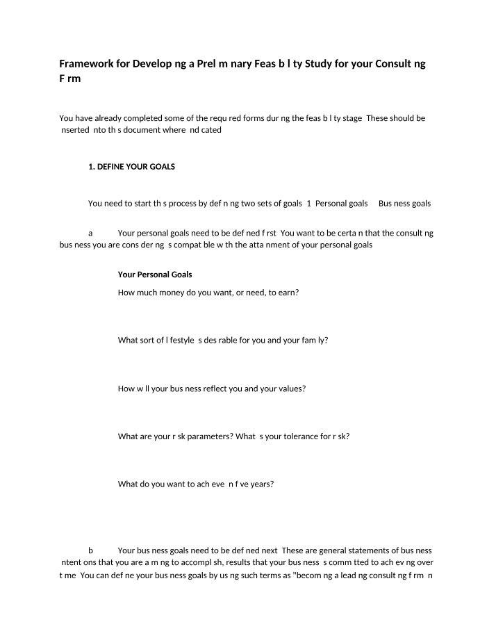 Feasibility Study Guidelines for Consulting Firms
