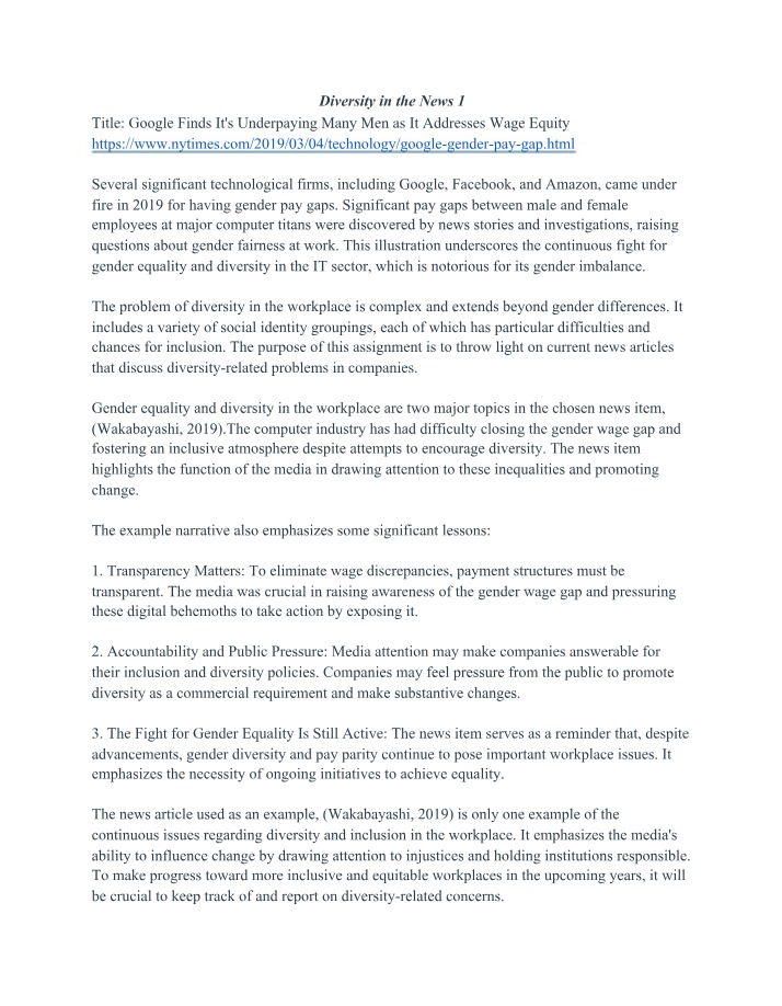 Gender Equality and Diversity in IT - Media Influence