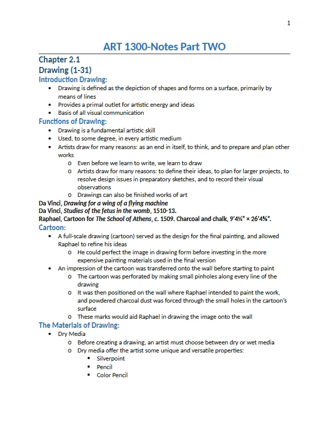 Art Appreciation Notes Part 2