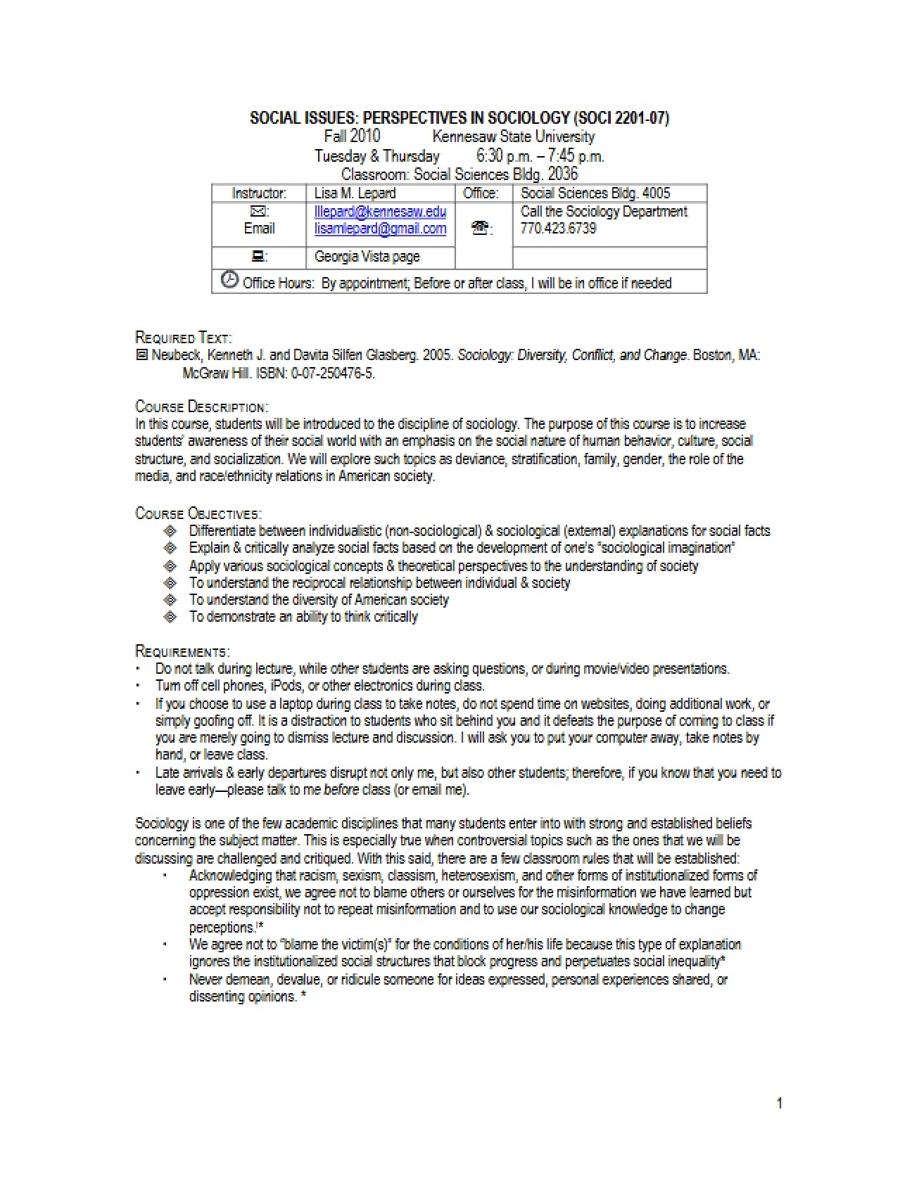 SOCI 2201 Syllabus