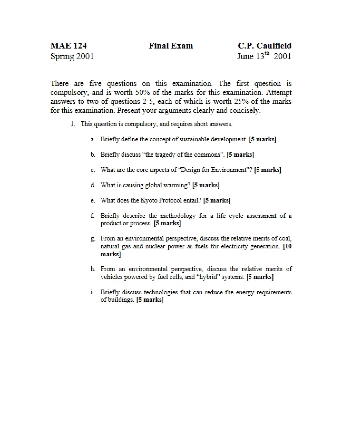 Comprehensive Environmental Challenges Final