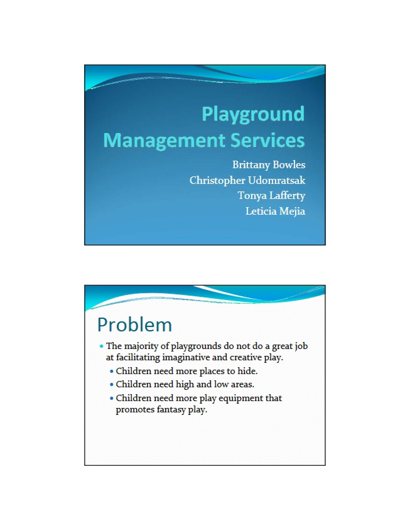 Playground Concepts