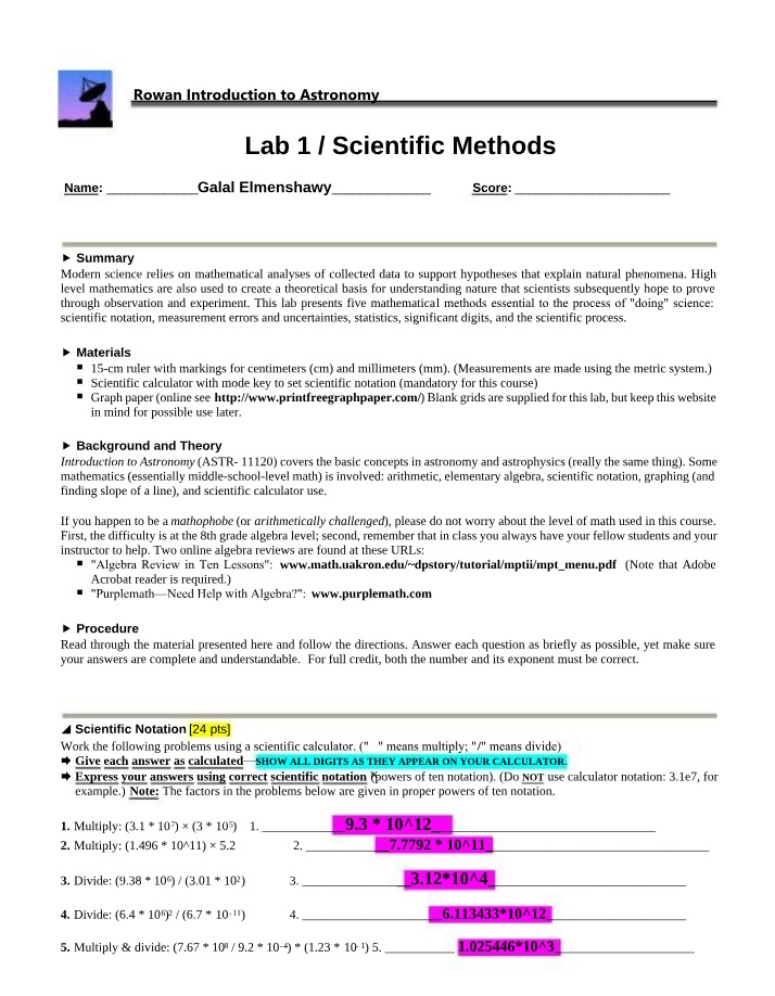 Scientific Methods Lab 1