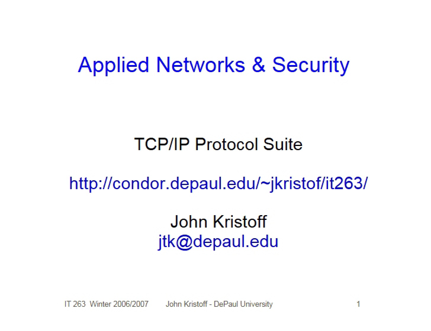 TCP-IP Protocols