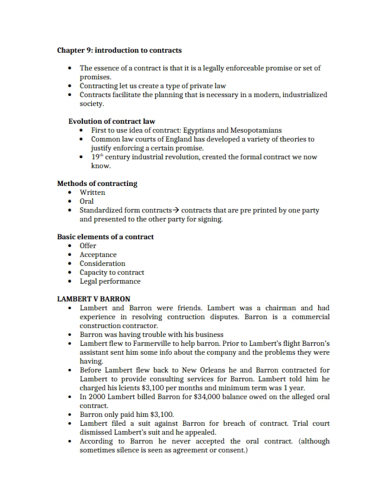 Contracts Introduction - Chapter 9 Part 1