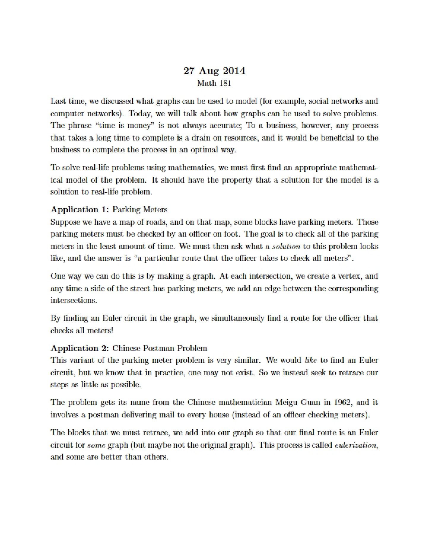 Lecture Notes 02