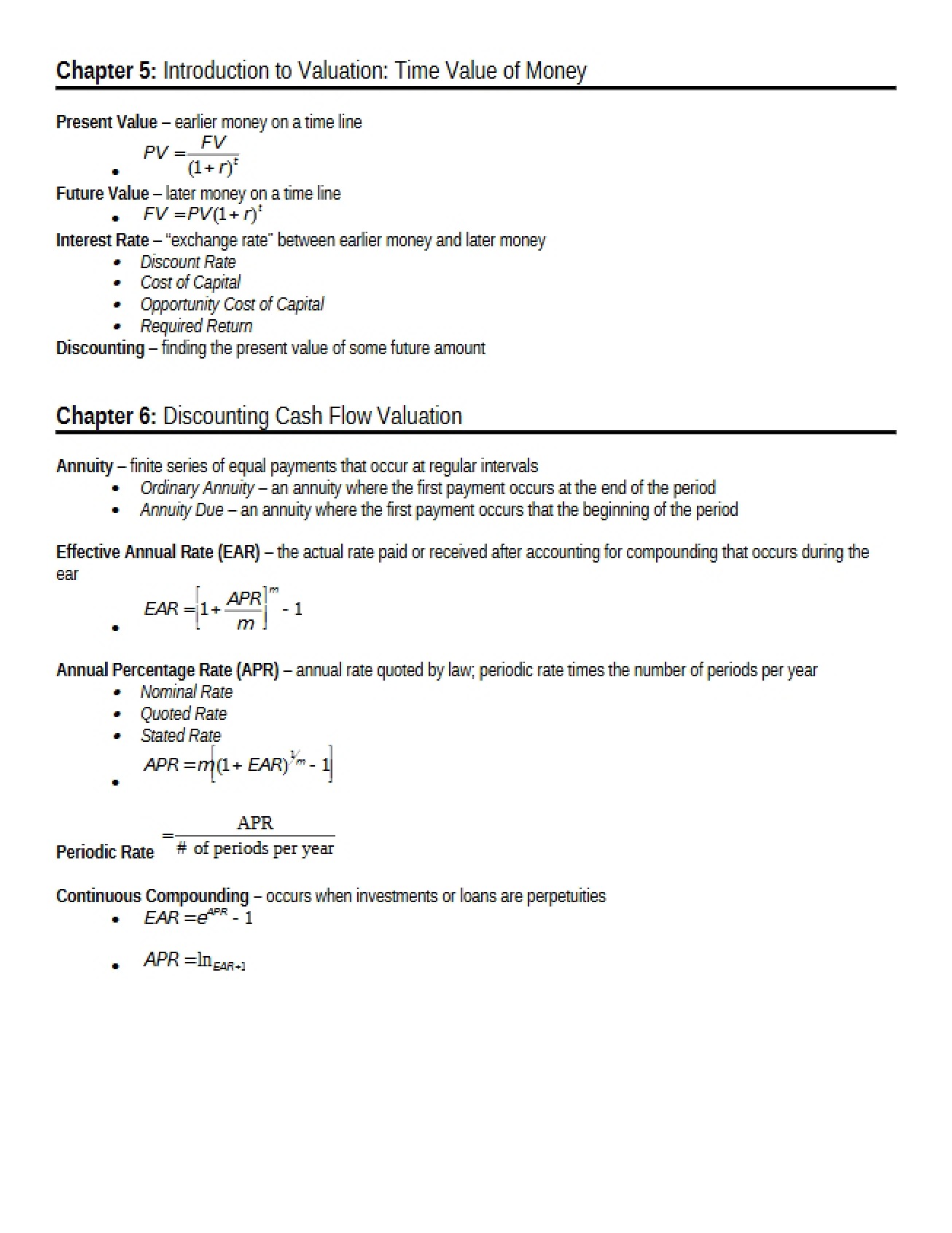 Valuation and TVM Intro Ch 5 - Part II