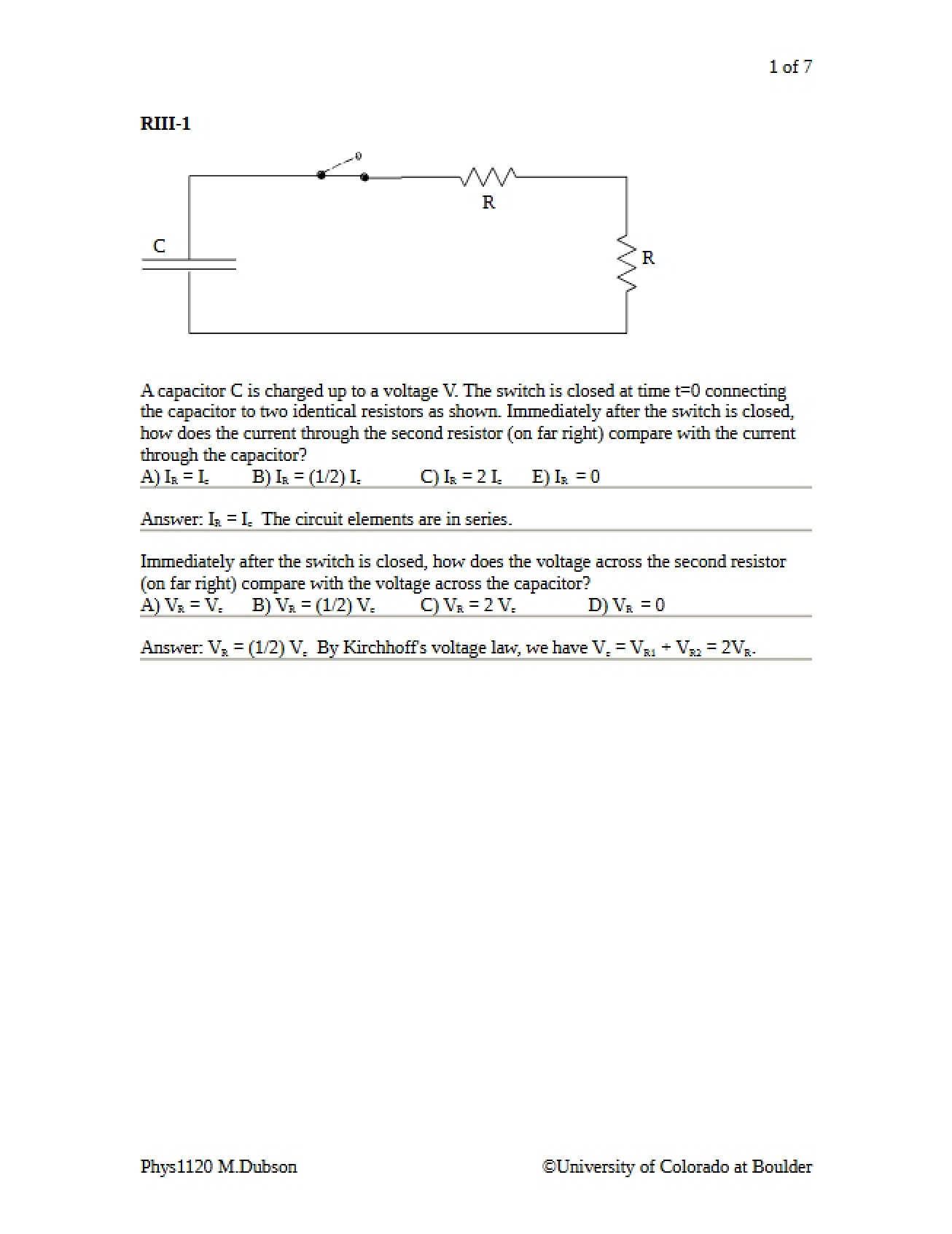 Answers for Exam Three Review
