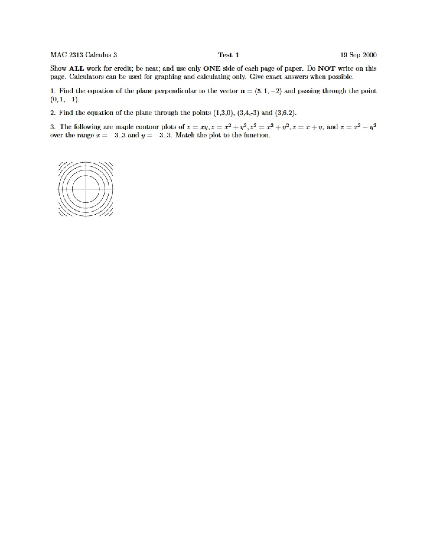 Examination Paper
