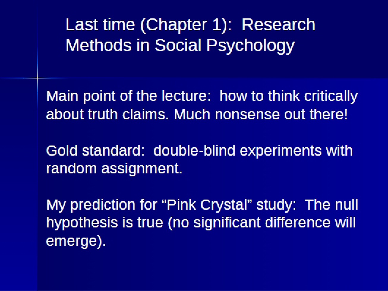 First Judgments Lecture