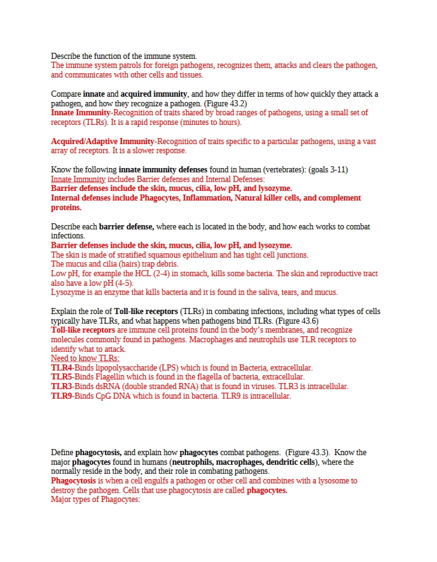 System of Immunity