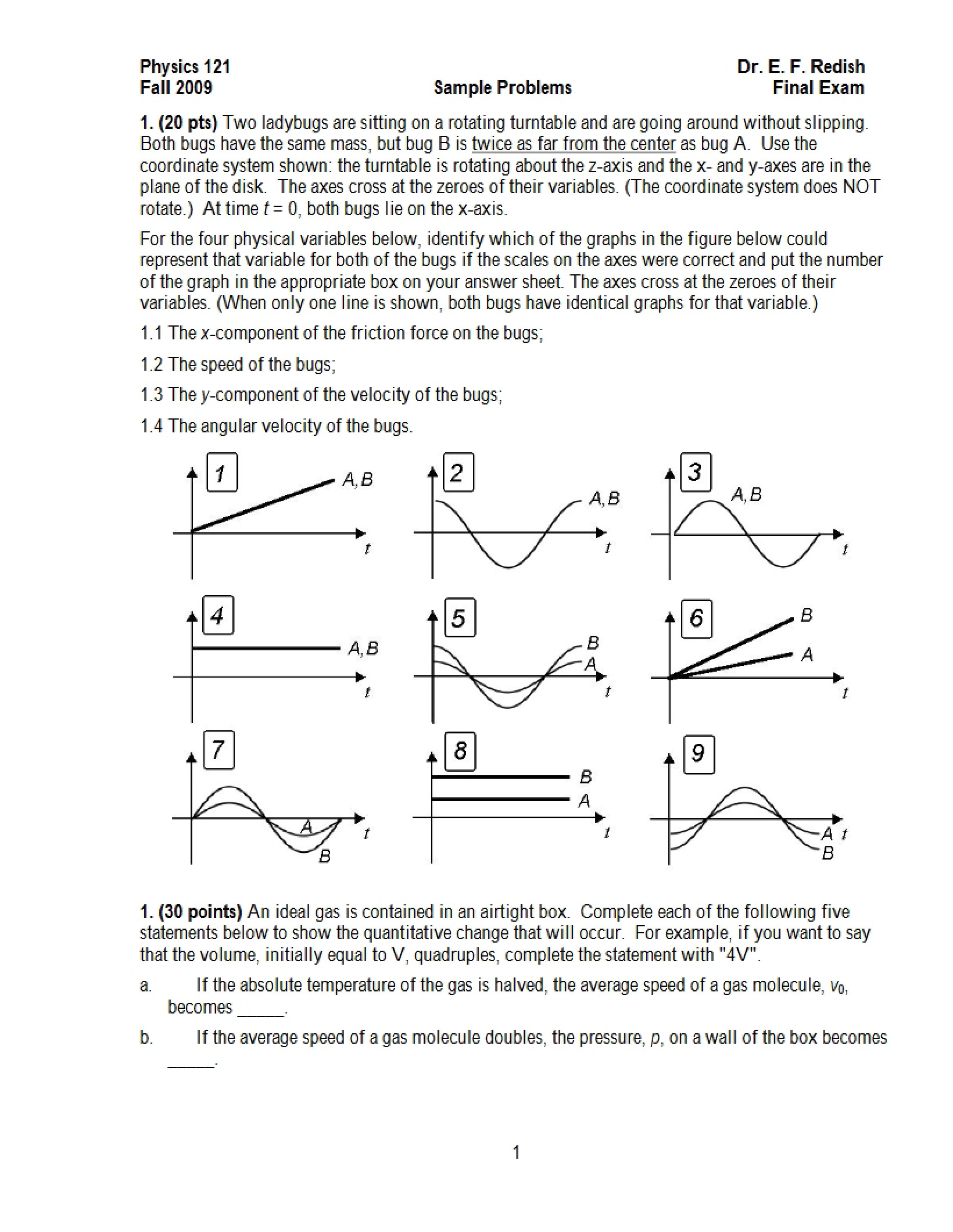 More Sample Problems