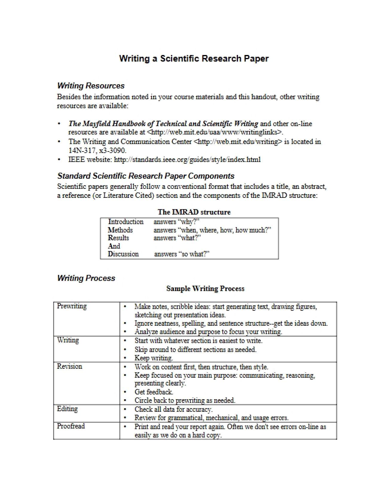 Scientific Research Paper Composition