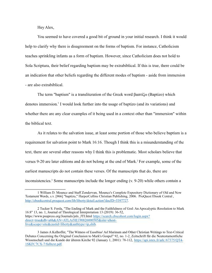 Forms of Baptism - Understanding the Disagreement