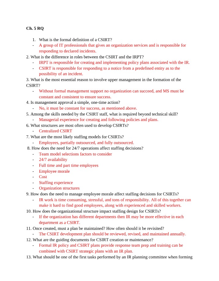 CSIRT Roles and Responsibilities Explained