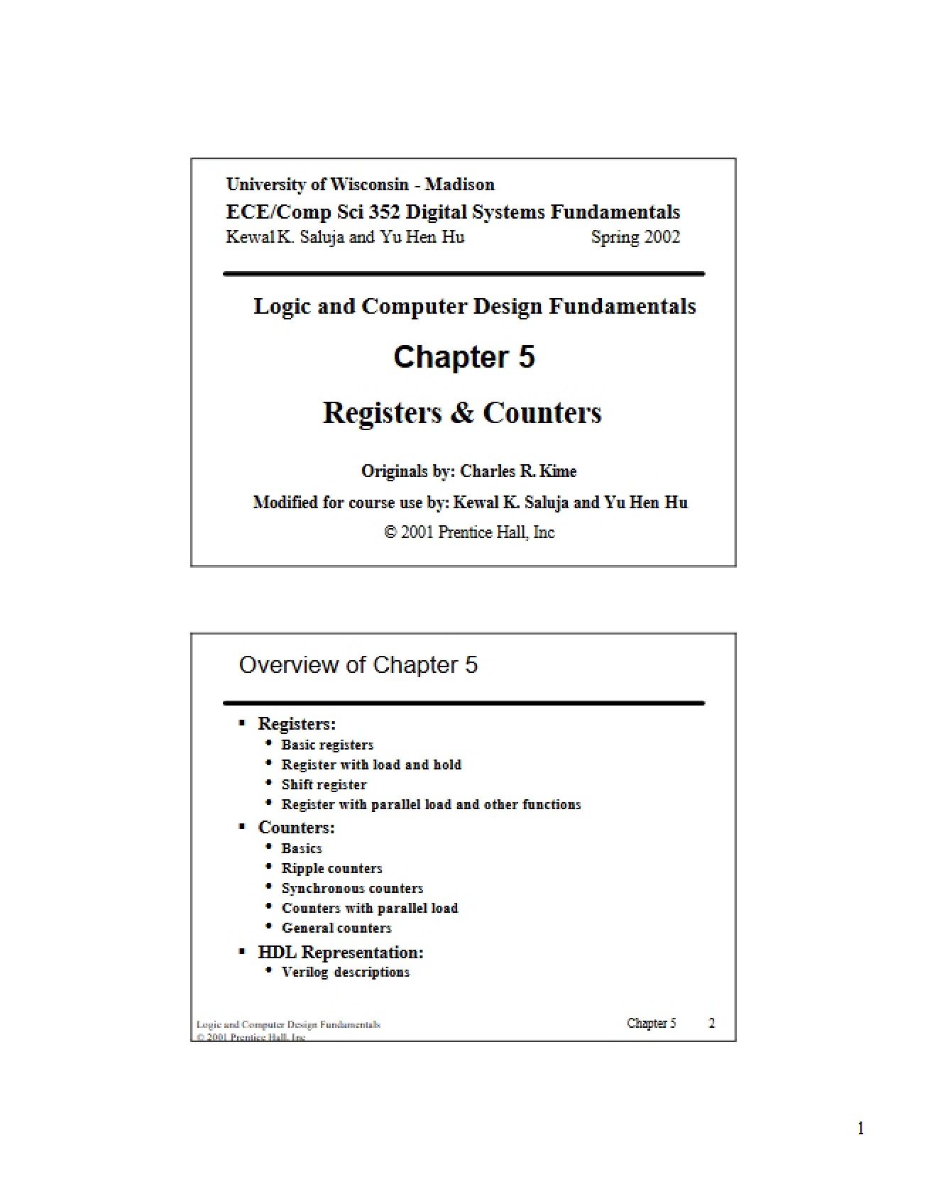 Datapaths and Register Transfers - Chapter 7