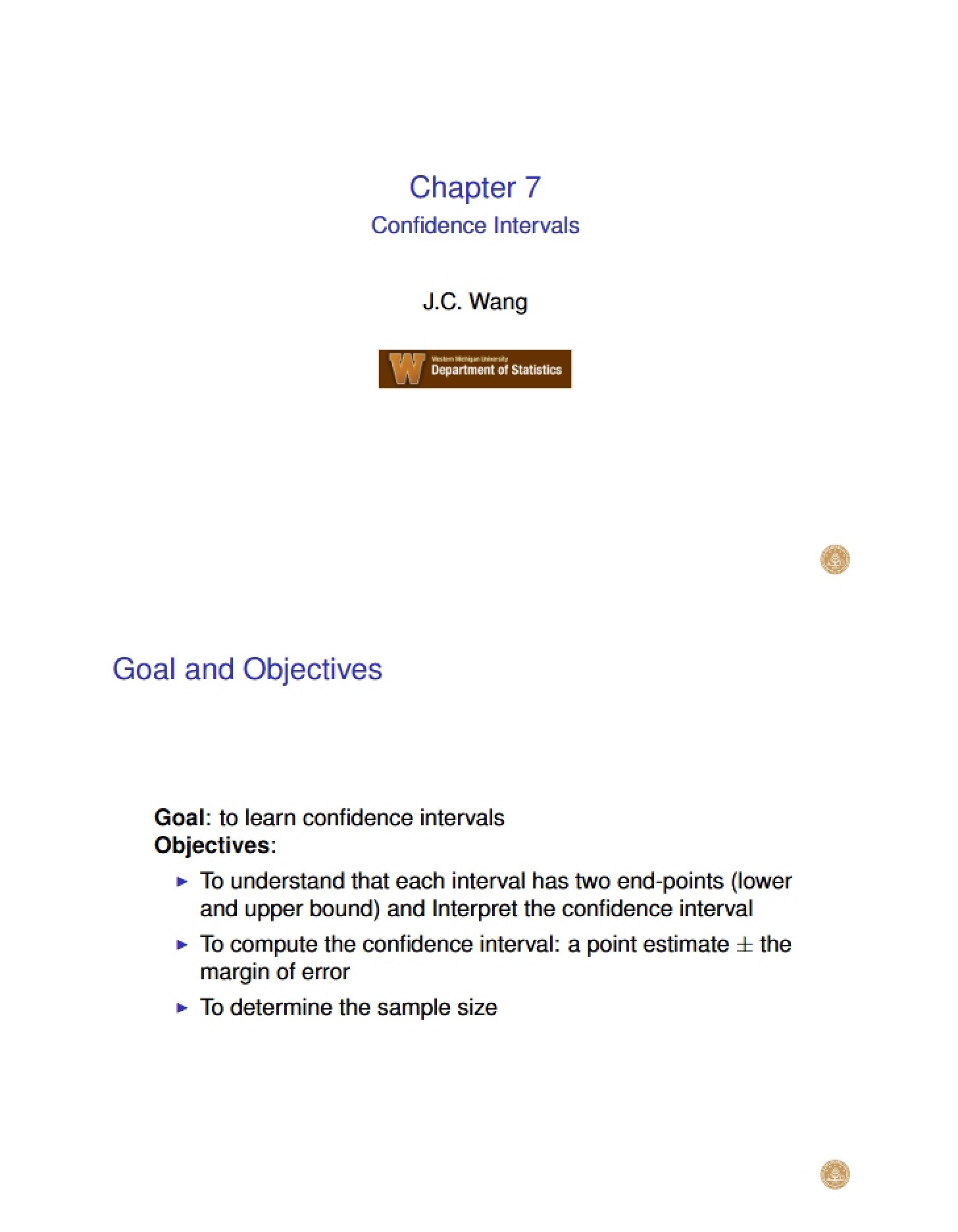 Intervals of Confidence