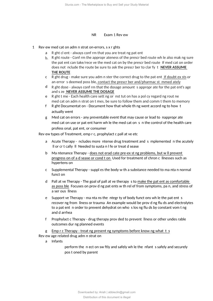 NR 293 Exam 1 Review (2021)