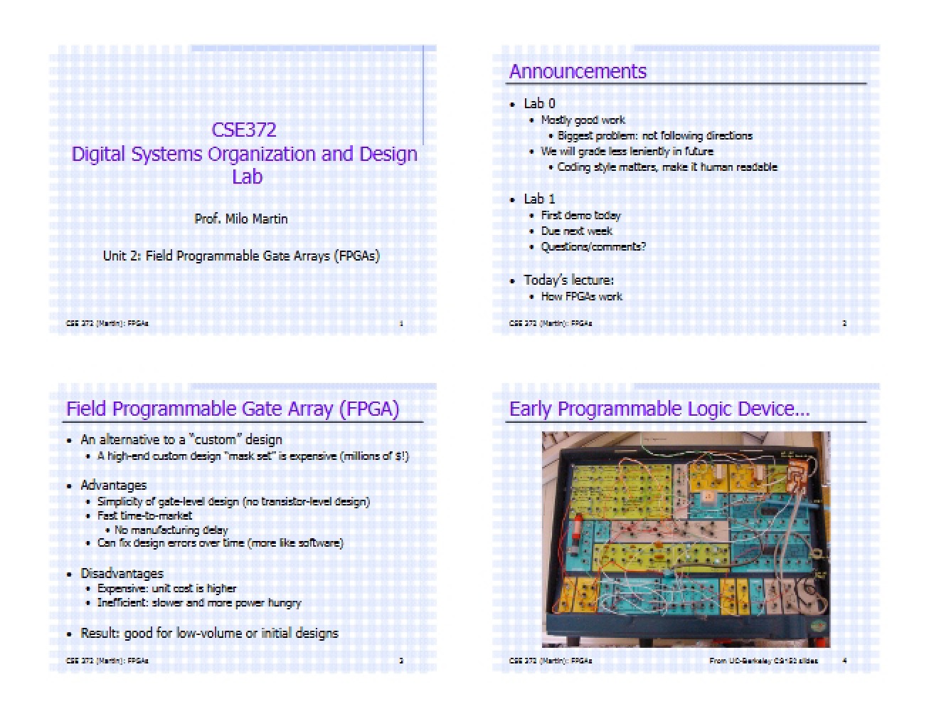 Field Programmable Gate Arrays (FPGA) Basics