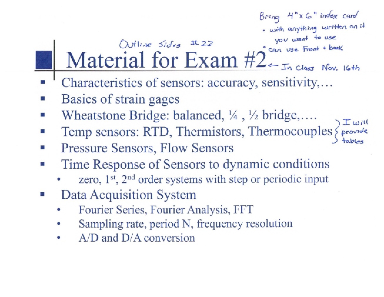 Annotated Class Session Number Twenty-Two