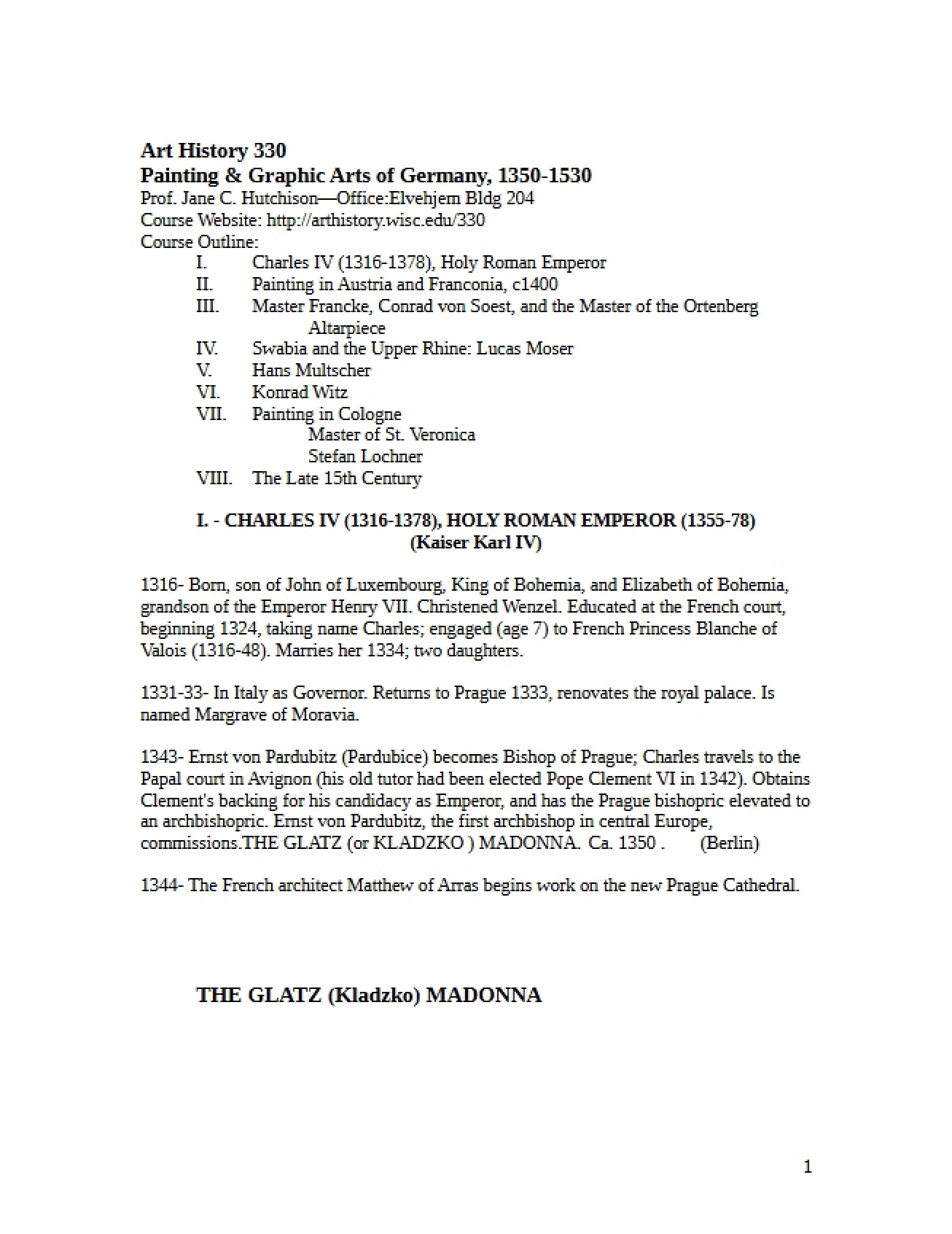 Syllabus (AH 330)