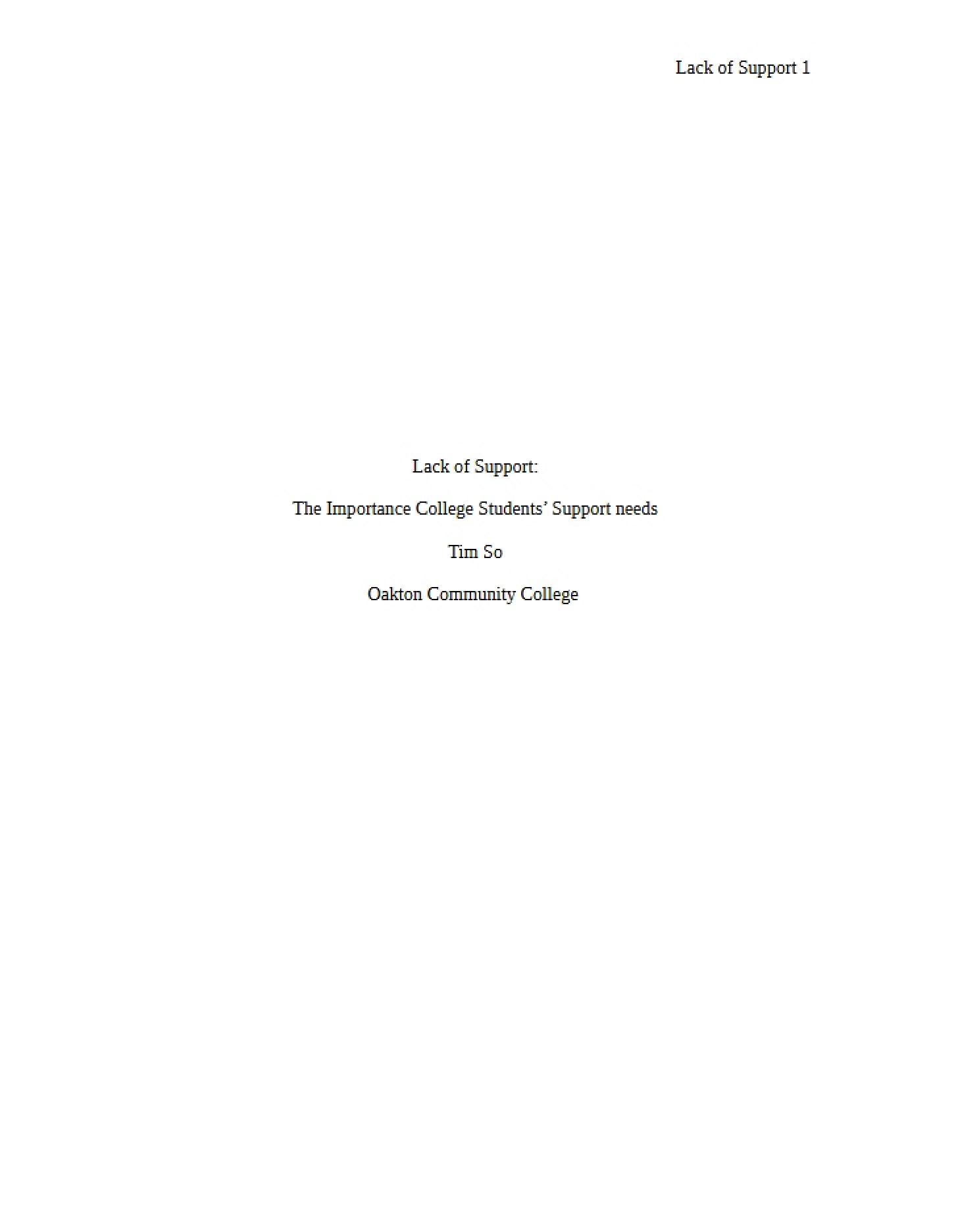 Written Research Assignment