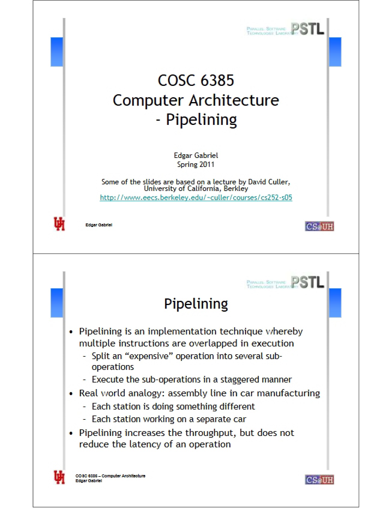 Pipelining