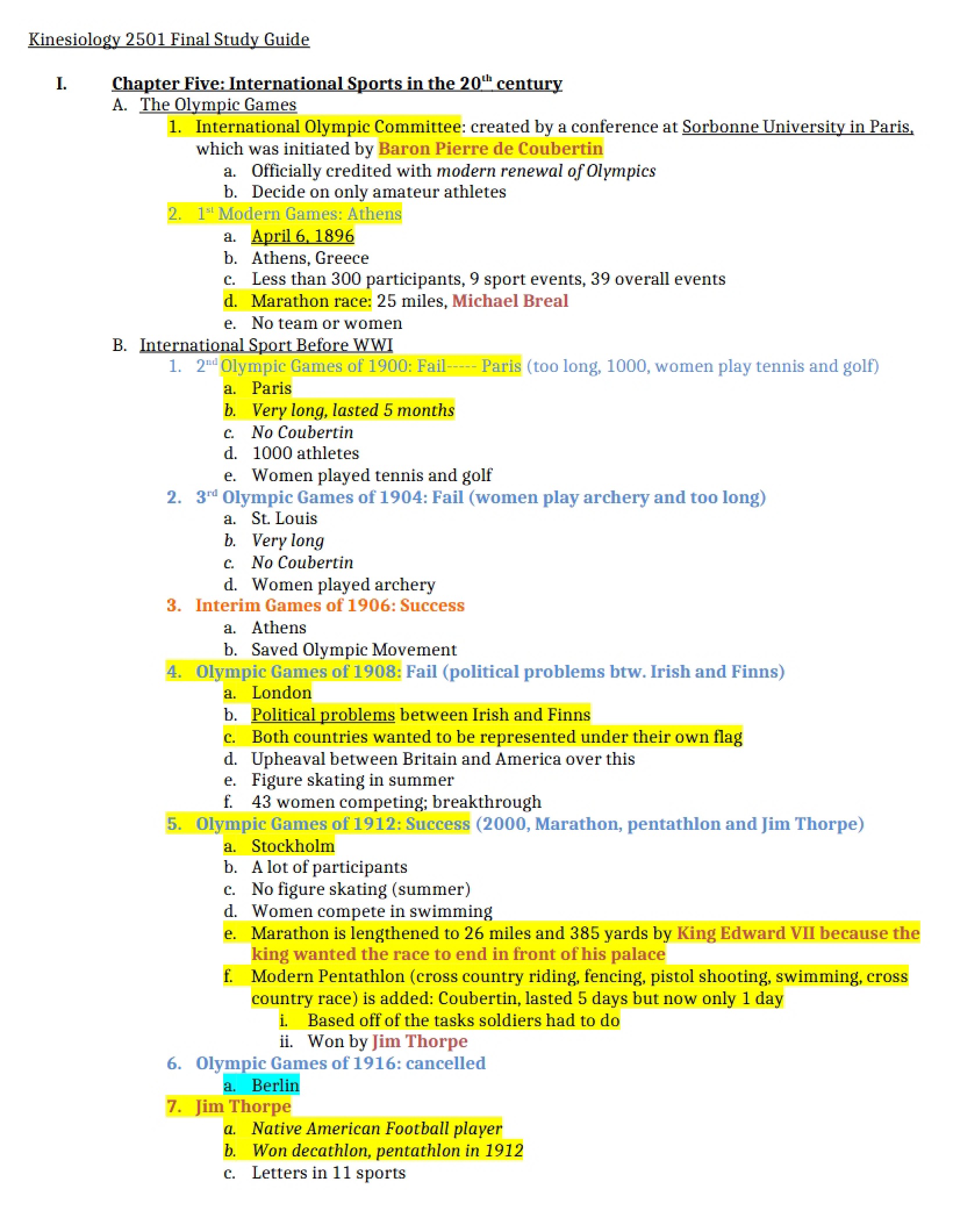 Kinesiology Final Guide
