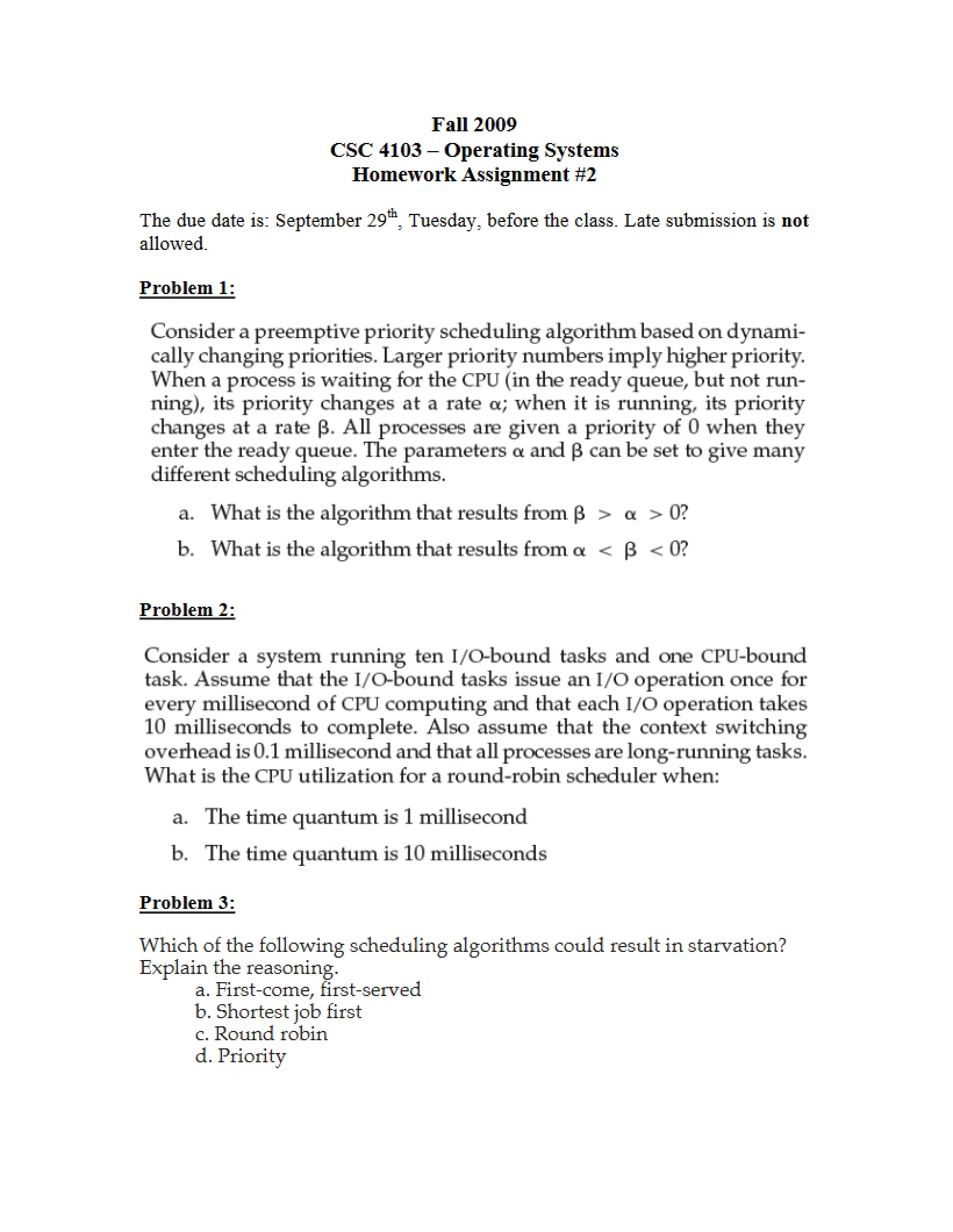 Operating Systems Homework 2