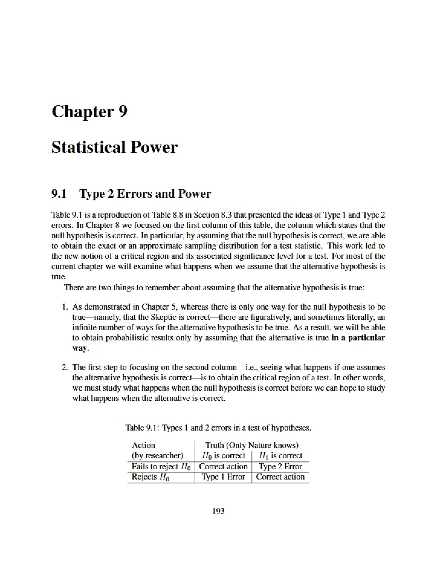 Chapter Nine Notes