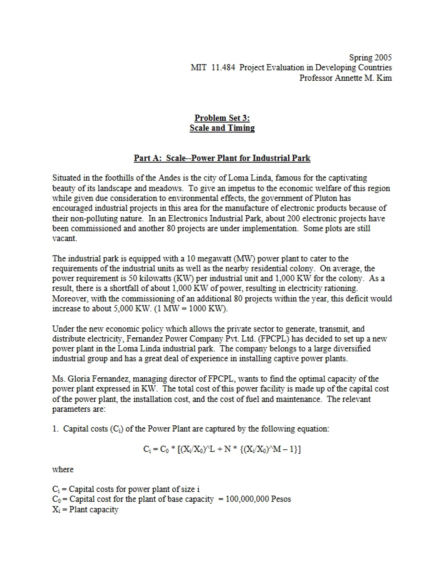 Third Problem Set