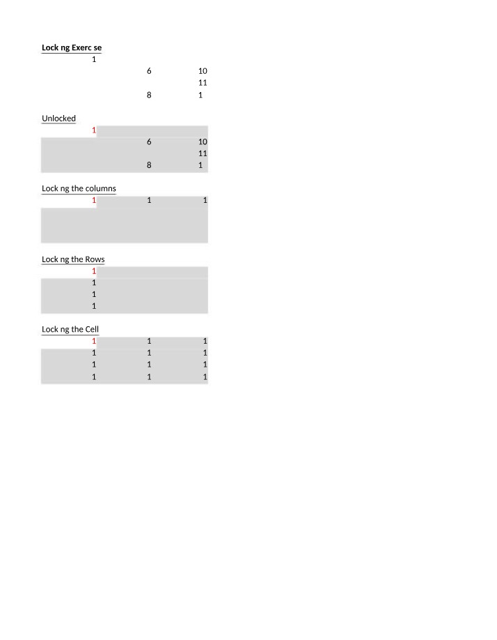 Worksheet Answers - Business Applications of Excel