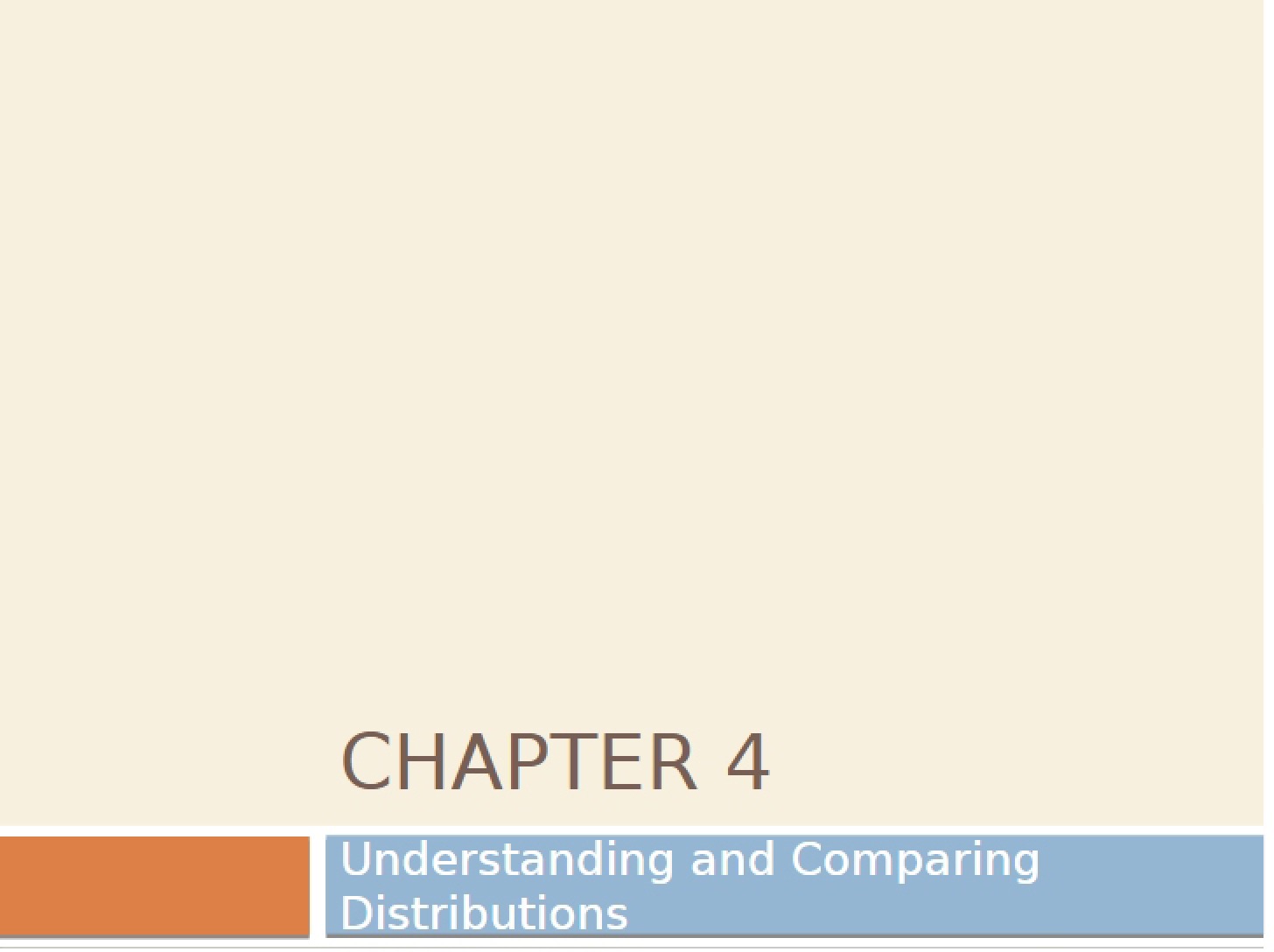 Notes from Chapter 4 Lecture