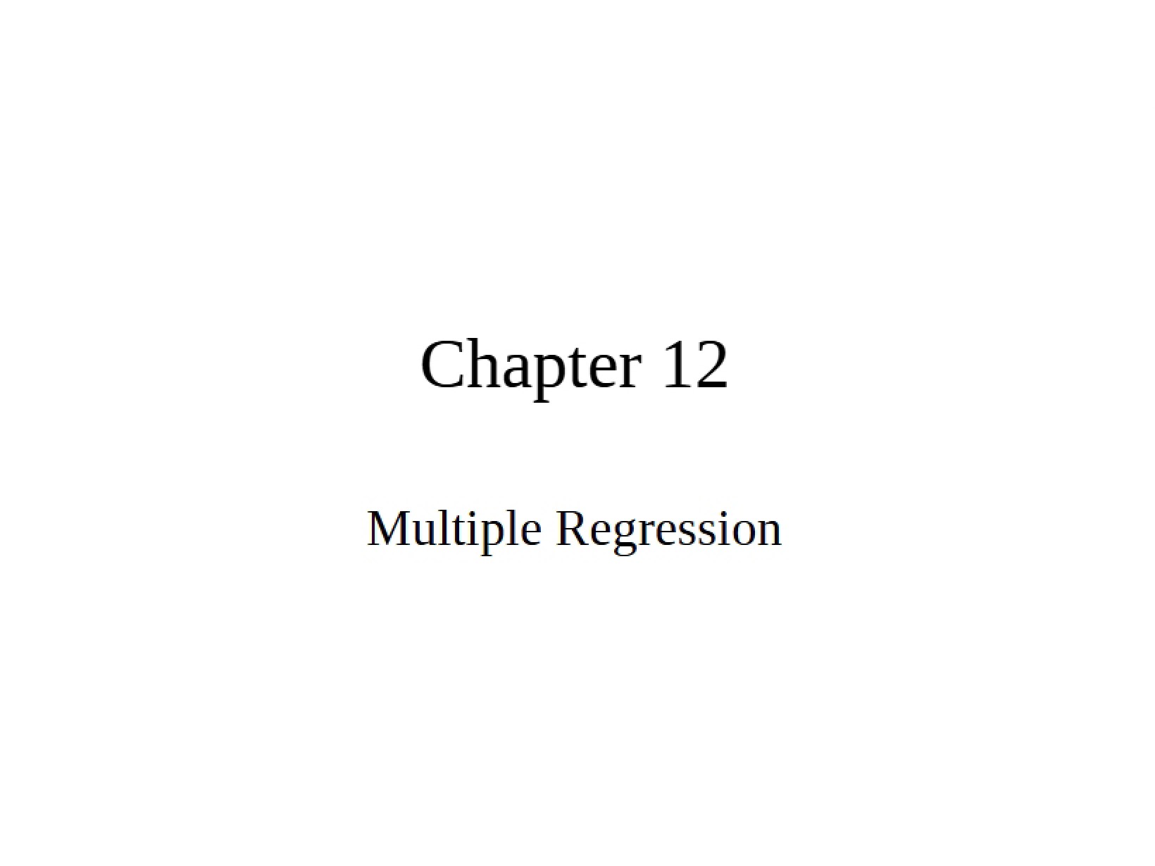 Regression Analysis with Multiple Variables