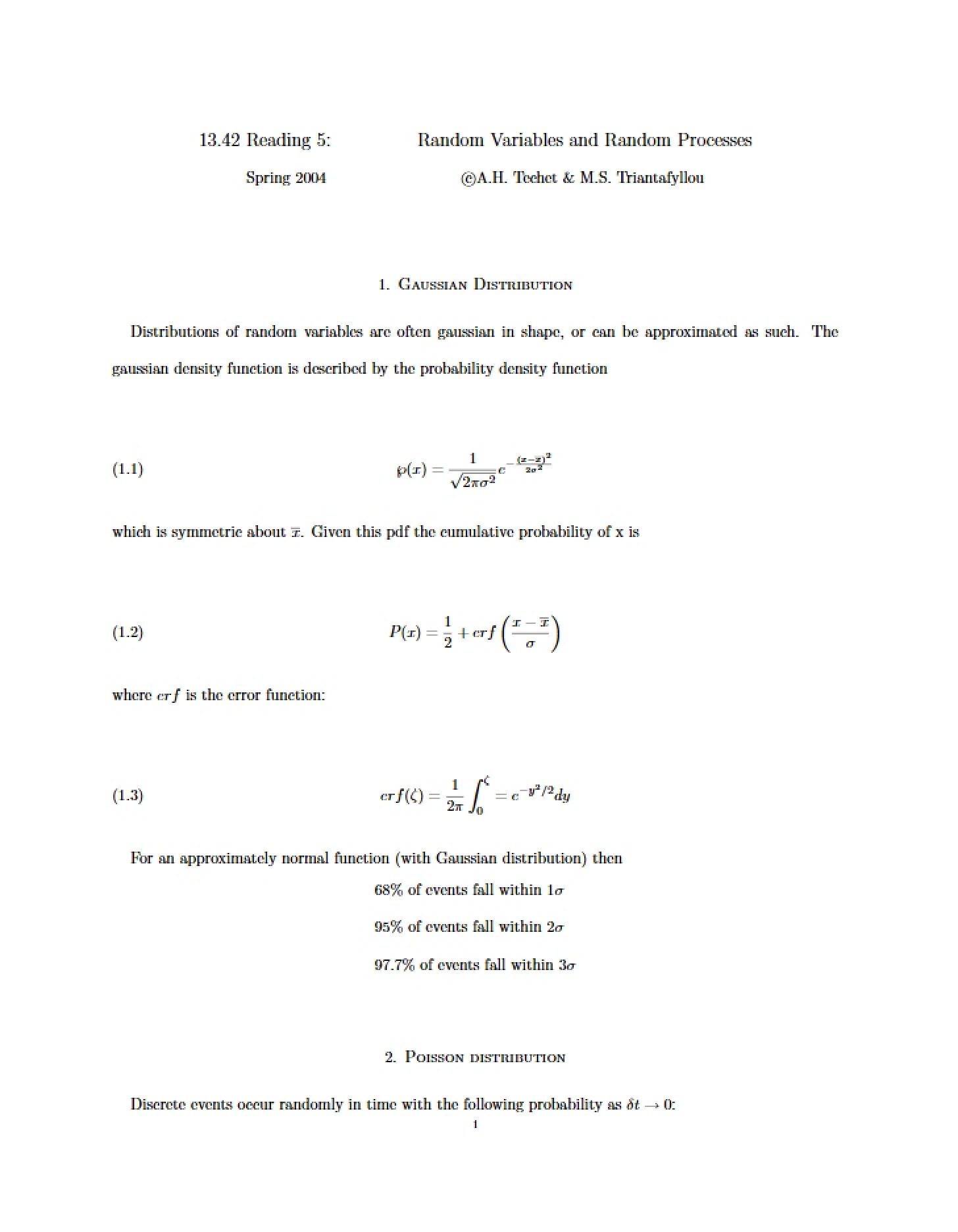 Processes and Variables Random