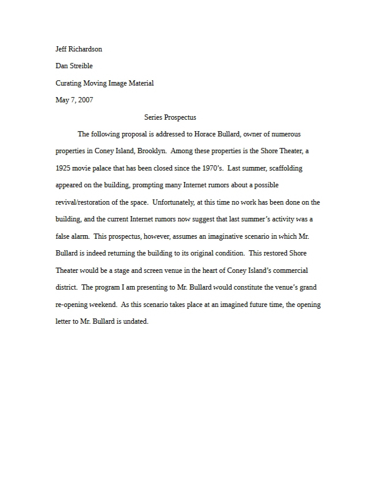 Prospectus for Series