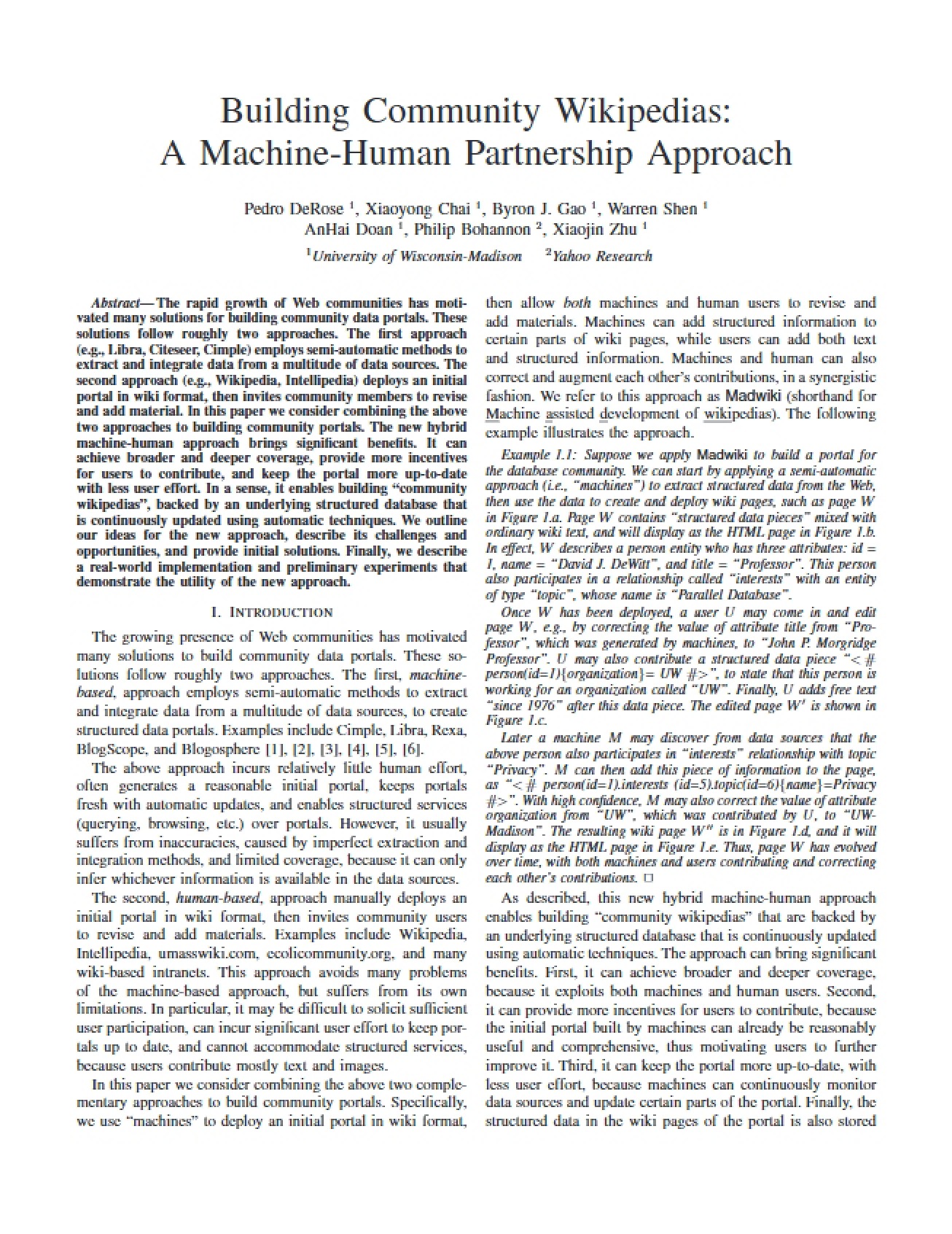 Machine-Human Partnership in Building Community Wikipedias